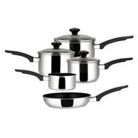 prestige everyday stainless steel cookware set 5 piece silver