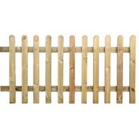 Pressure Round Top Treated Wooden Picket Fence Panel 6ft Sections 2FT (10)