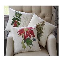 Printed Holly Cushion, Polyester Mix