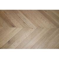 Prime Engineered Flooring Oak Chevron Brushed White Oiled Two 18/5mm By 90mm By 850mm