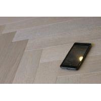 Prime Engineered Oak Chevron White Grey Brushed UV Oiled 15/4mm By 90mm By 610mm