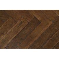 Prime Engineered Flooring Oak Herringbone Coffee Brushed UV Oiled 15/4mm By 90mm By 600mm