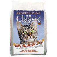 Professional Classic Cat Litter with Baby Powder Scent - 15kg