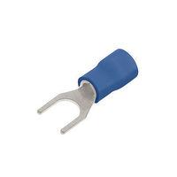 Pre-insulated crimps 3mm Blue Fork Terminal Crimps - Pack of 100 - E481491