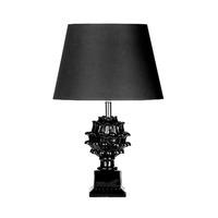 Premier Housewares Melano Polyresin Table Lamp with Black Shade