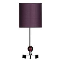 Premier Housewares Acrylic Ball Table Lamp with Purple Shade