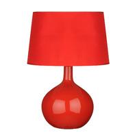 Premier Housewares Rotund 38cm Table Lamp with Red Shade