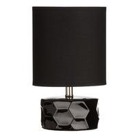 Premier Housewares Honeycomb Table Lamp with Black Shade
