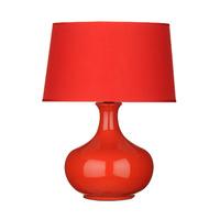 Premier Housewares Rotund Table Lamp with Red Shade