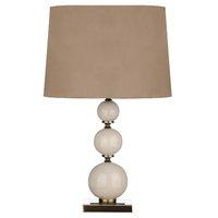 Premier Housewares 40cm Table Lamp with Mink Shade