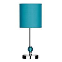 Premier Housewares Acrylic Ball Table Lamp with Teal Shade