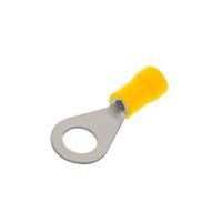 Pre-insulated crimps 4mm Hole Yellow Ring Terminal Crimps - Pack of 100 - E483681