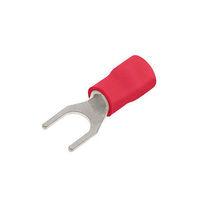 pre insulated crimps 3mm red fork terminal crimps pack of 100 e481481