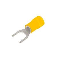 Pre-insulated crimps 6mm Yellow Fork Terminal Crimps - Pack of 100 - E481501