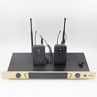 Professional Stage Performance Wireless double Body pack Lapel Microphone