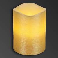 Pretty real wax LED candle Linda structured 10 cm