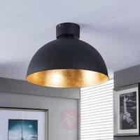 Pretty LED ceiling light in black and gold
