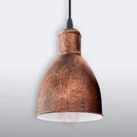 Priddy 1 small pendant light in the vintage style