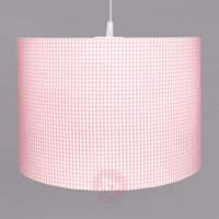 pretty pink vichy check hanging light