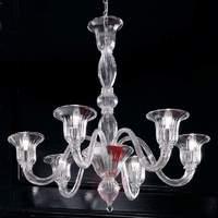 Pretty LAGUNA 6 chandelier, crystal