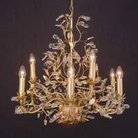 Precious chandelier Buono 9-bulb, gold