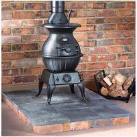price cuts clarke potbelly extra large cast iron wood burning stove