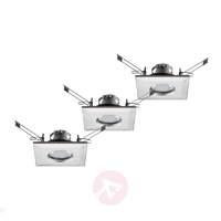 Premium recessed light QUADRO iron 3 x 35 W