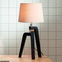 Pretty Gilbert tripod table lamp with fabric shade
