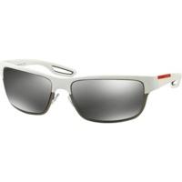 Prada PS50QS TWK7W1 (white rubber-matte gunmetal/grey mirror silver)