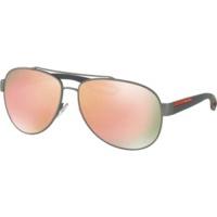 prada ps55qs dg16q2 gunmetal rubberlight brown mirror pink