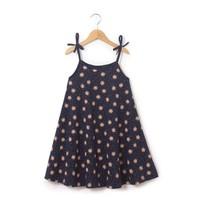 Printed Dress with Shoestring Straps, 3-12 Years