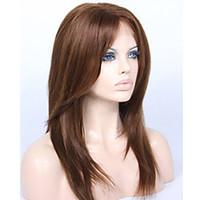 Premierwigs 8A 8\'\'-26\'\' Layered Straight Brazilian Virgin Glueless Full Lace Human Hair Wigs Glueless Lace Front Wigs
