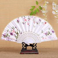 pretty floral waved hand fan set of 4