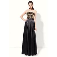 prom formal evening dress sparkle shine a line strapless floor length  ...