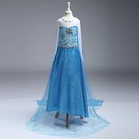 Princess Floor-length Flower Girl Dress - Polyester Tulle Scoop with Beading