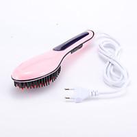 Professional Straightening Irons Comb With LCD Display Electric Hair Straightening Brush Comb