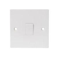 Pro Power 13A 1-Way Single White Plastic Switch Pack of 5