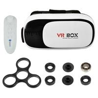 Private Virtual Reality Headset 3D Glasses Included Bluetooth 3.0 Remote Controller with DIY Tri Fidget Spinner