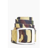 Print Grosgrain Belt - khaki