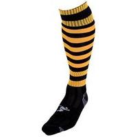 Precision Training Hooped Club Socks (Youth) - Black/Amber