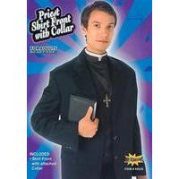 Priest Shirt Front With Collar Costume