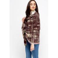 printed fringed hem scarve