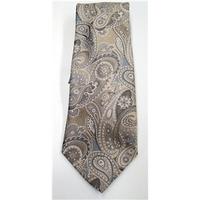 Pronto Uomopale gold mix paisley patterned silk tie