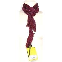 Pretty Green Burgundy and Pink Paisley Cashmere Mix Scarf