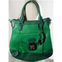 Prestigio large lime green hand/shopping bag