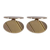 Pre-Owned 9ct Yellow Gold Oval Chain Cufflinks 4119430