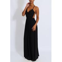 Pre Order Black Textured Bust Maxi Dress