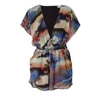 Printed Wrap Front Playsuit