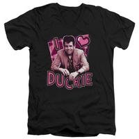 pretty in pink i heart duckie v neck