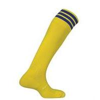prostar mercury 3 stripe football socks yellow blue